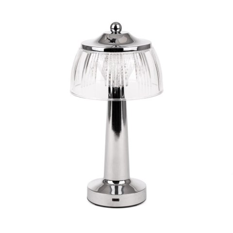 Lampka biurkowa nocna V-TAC 1W LED 26cm ładowanie USB ściemnianie chrom VT-1048 3000K-6000K 55lm