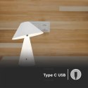 Lampka biurkowa nocna V-TAC 3W LED 24cm ładowanie USB ściemnianie biała VT-1051 3000K-6000K 200lm