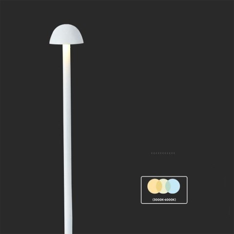 Lampka biurkowa nocna V-TAC 3W LED 29cm ładowanie USB ściemnianie biała VT-1073 3000K-6000K 130lm