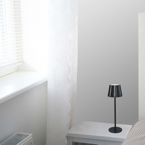 Lampka biurkowa nocna V-TAC 4W LED 37cm ładowanie USB ściemnianie czarna VT-1028 3000K-6000K 150lm