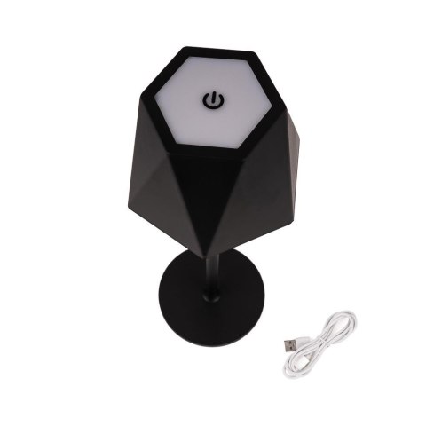 Lampka biurkowa nocna V-TAC 4W LED 37cm ładowanie USB ściemnianie czarna VT-1034 3000K-6000K 150lm