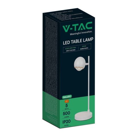 Lampka biurkowa nocna V-TAC 6W LED 45cm biała VT-7506 3000K 500lm