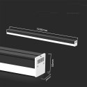 Oprawa V-TAC 40W liniowa linear light do łączenia czarna VT-4140 4000K 4300lm 3 lata gwarancji