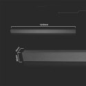 Oprawa ścienna elewacyjna LED linia V-TAC 23W IP65 czarna 140cm VT-1178 3000K 2875lm