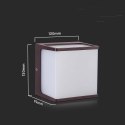 Oprawa ścienna ogrodowa V-TAC 8W LED IP65 120x120 brązowa VT-708 4000K 800lm