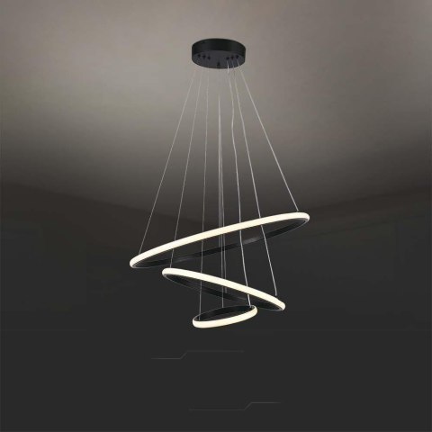 Oprawa zwieszana V-TAC 32W LED czarna VT-7816 3000K 3880lm