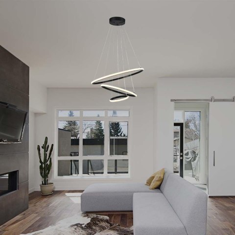 Oprawa zwieszana V-TAC 32W LED czarna VT-7816 3000K 3880lm