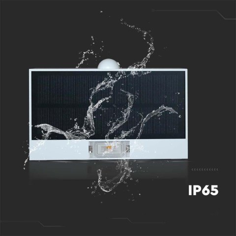 Kinkiet ogrodowy ścienny solarny V-TAC 3W CCT czujnik ruchu biały VT-403 3000K-4000K 350lm