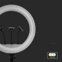 Lampa pierścieniowa LED ring na 3 telefony V-TAC 55W fi44cm statyw pilot etui VT-45055 3200K-5500K 6000lm