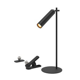 Lampka biurkowa V-TAC 4w1 37cm kinkiet klips latarka 3W LED czarna VT-7413 4000K 300lm