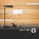Lampka biurkowa V-TAC 4w1 37cm kinkiet klips latarka 3W LED czarna VT-7413 4000K 300lm