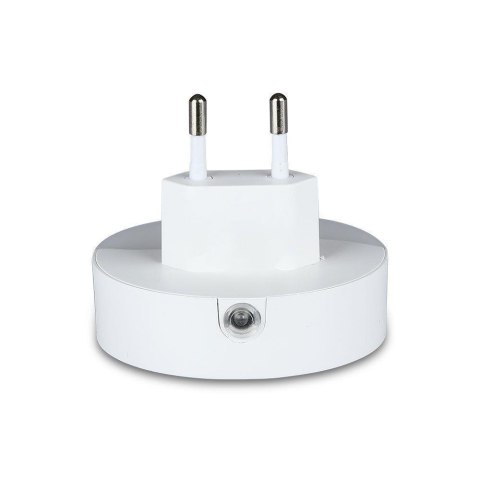 Lampka nocna do gniazdka LED z USB V-TAC SAMSUNG CHIP okrągła VT-84-RD 3000K 10lm