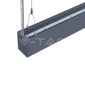 Oprawa V-TAC LED linear SAMSUNG CHIP 60W góra dół do łączenia zwieszana srebrna 120cm VT-7-60-S 4000K 6000lm 5 lat gwarancji