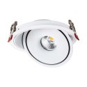 Oprawa V-TAC LED uchylny downlight 12W LED COB CRI90+CCT biała VT-2512 3000K-4000K-6400K 785lm