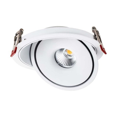 Oprawa V-TAC LED uchylny downlight 12W LED COB CRI90+CCT biała VT-2512 3000K-4000K-6400K 785lm
