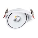 Oprawa V-TAC LED uchylny downlight 12W LED COB CRI90+CCT biała VT-2512 3000K-4000K-6400K 785lm