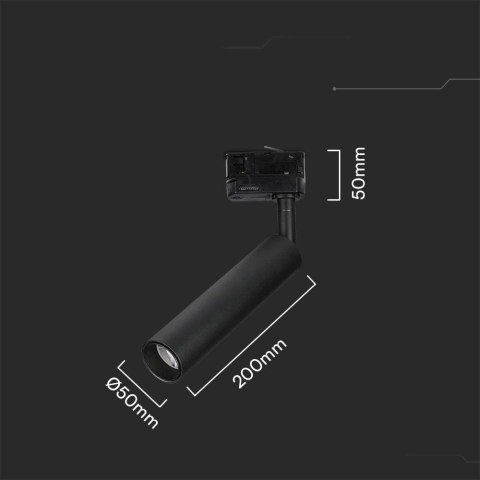 Oprawa szynosystem 3F V-TAC 15W LED SAMSUNG CHIP CRI90+czarna VT-415 4000K 1500lm 5 lat gwarancji