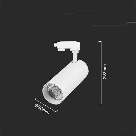 Oprawa szynosystem 3F V-TAC 40W LED 35st CCT CRI90+biała VT-47050 2700K-4000K-6000K 3150lm