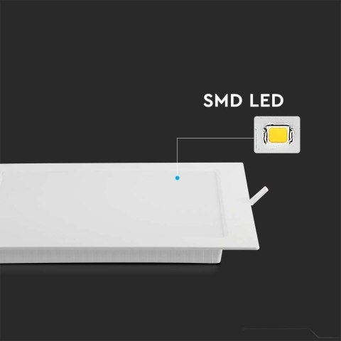 Panel LED V-TAC wpuszczany premium downlight 18W kwadrat 220x220 VT-61018 4000K 1980lm