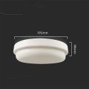 Plafon V-TAC 18W LED okrągły 195x38mm IP54 VT-8096 3000K 1820lm