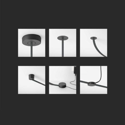 Klips końcowy 7,5x10,4mm szynosystem taśmowy 48V V-TAC czarne 3 lata gwarancji