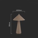 Lampka biurkowa nocna V-TAC 3W LED 33cm CCT ładowanie USB-C ściemnianie brązowa skóra VT-10117 3000K-6000K 240lm