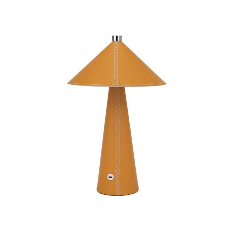 Lampka biurkowa nocna V-TAC 3W LED 33cm CCT ładowanie USB-C ściemnianie żółta skóra VT-10117-Y 3000K-6000K 240lm