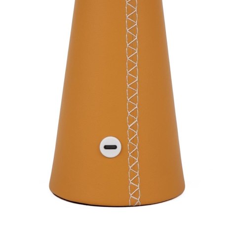 Lampka biurkowa nocna V-TAC 3W LED 33cm CCT ładowanie USB-C ściemnianie żółta skóra VT-10117-Y 3000K-6000K 240lm