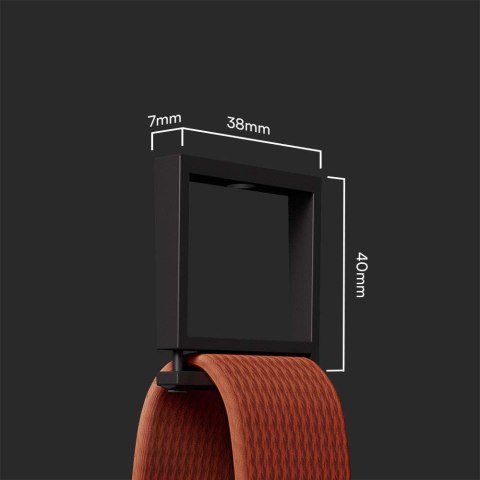 Mocowanie wieszak 41x38mm szynosystem taśmowy 48V V-TAC czarne 3 lata gwarancji