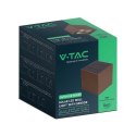 Oprawa ścienna solarna V-TAC 9W LED COB regulowana brąz corten kostka 15x15cm IP65 VT-11109 4000K 860lm