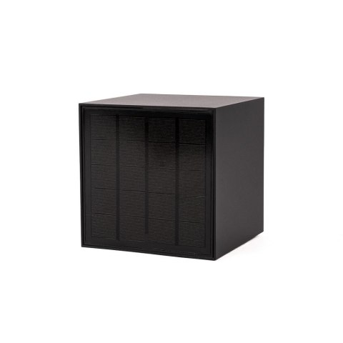Oprawa ścienna solarna V-TAC 9W LED COB regulowana czarna kostka 15x15cm IP65 VT-11109 4000K 860lm