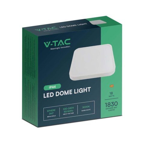 Plafon V-TAC 24W LED kwadrat 29x29cm natynkowy IP44 biały VT-8624 6500K 2500lm