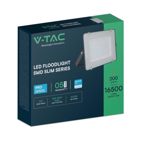 Projektor LED V-TAC 200W SAMSUNG CHIP czarny VT-200 4000K 16500lm 5 lat gwarancji