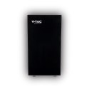 Magazyn bank energii V-TAC czarny szklany front 16.07kWh 314Ah/51.2V LiFePO4 BMS VT-16076B 10 lat gwarancji