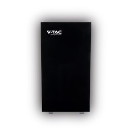 Magazyn bank energii V-TAC czarny szklany front 16.07kWh 314Ah/51.2V LiFePO4 BMS VT-16076B 10 lat gwarancji