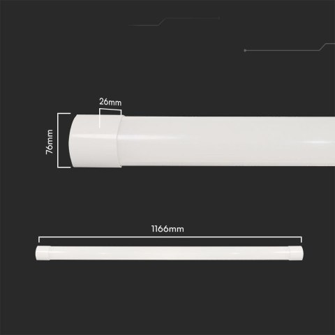 Oprawa V-TAC 40W LED liniowa natynkowa 120cm 120Lm/W CCT zmiana barwy VT-8340CCT 3000K-6500K 4800lm 3 lata gwarancji