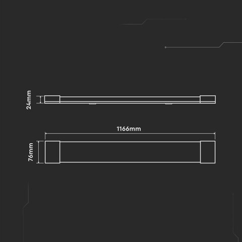 Oprawa V-TAC 40W LED liniowa natynkowa CREE CHIP 120cm 120Lm/W VT-8-40 4000K 4800lm 6 Lat gwarancji