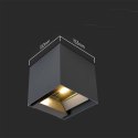 Oprawa ścienna solarna V-TAC 9W LED COB czarna kostka 15x15cm IP65 czujnik ruchu VT-409CCT 3000K-4000K-5000K 800lm
