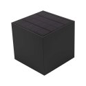 Oprawa ścienna solarna V-TAC 9W LED COB czarna kostka 15x15cm IP65 czujnik ruchu VT-409CCT 3000K-4000K-5000K 800lm