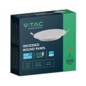 Panel wpuszczany V-TAC 12W LED SAMSUNG CHIP okrągły 170x28mm VT-61012RD-S 3000K 1200lm 5 lat gwarancji