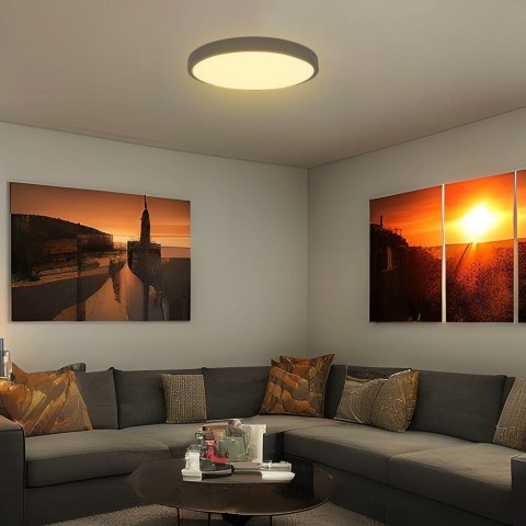 Plafon V-TAC 24W LED SAMSUNG CHIP okrągły 30cm natynkowy IP44 czarny VT-8624B 4000K 2500lm 5 lat gwarancji