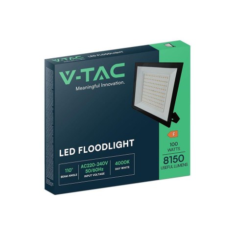 Projektor LED V-TAC 100W LED SMD czarny VT-44109 6500K 8150lm