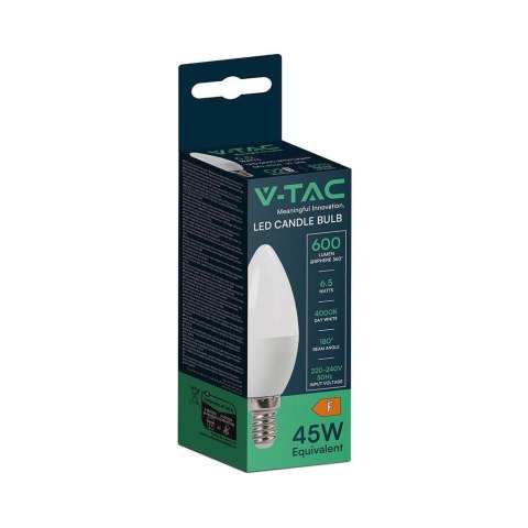 Żarówka LED V-TAC 6,5W E14 świeczka VT-268 4000K 600lm