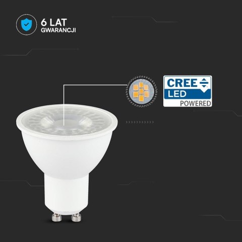 Żarówka LED V-TAC CREE CHIP GU10 7,5W 110st VT-292 3000K 610lm 6 lat gwarancji