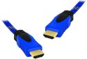 Kabel HDMI-HDMI v1.4 niebieski 5m