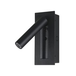 Oprawa LED V-TAC 2W COB CREE kinkiet czarny hotel łóżko włącznik VT-88061-B 3000K 76lm