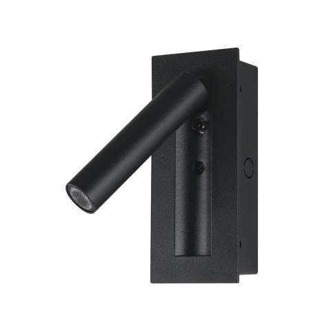 Oprawa LED V-TAC 2W COB CREE kinkiet czarny hotel łóżko włącznik VT-88061-B 3000K 76lm