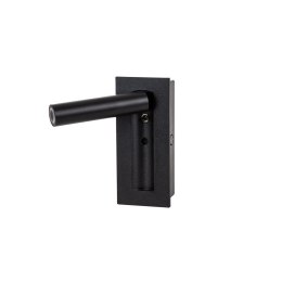 Oprawa LED V-TAC 2W COB CREE kinkiet czarny hotel łóżko włącznik VT-88061-B 3000K 76lm