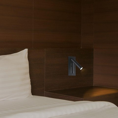 Oprawa LED V-TAC 2W COB CREE kinkiet czarny hotel łóżko włącznik VT-88061-B 3000K 76lm