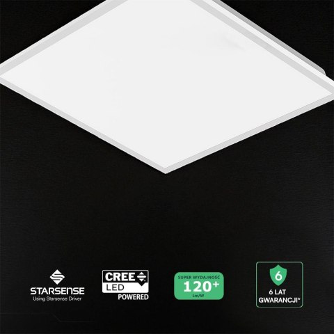 Panel LED V-TAC 40W 600x600 LED CREE CHIP zasilacz STARSENSE backlight 33mm 120Lm/W VT-61044 4000K 4800lm 6 lat gwarancji